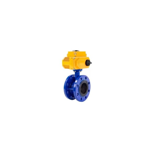 Затвор дисковый поворотный DN.ru GGG40-304-EPDM-2W-F-H Ду200 Ру16 фланцевый эл.привод QT-040 380В с моментной муфтой 380В D050-92237