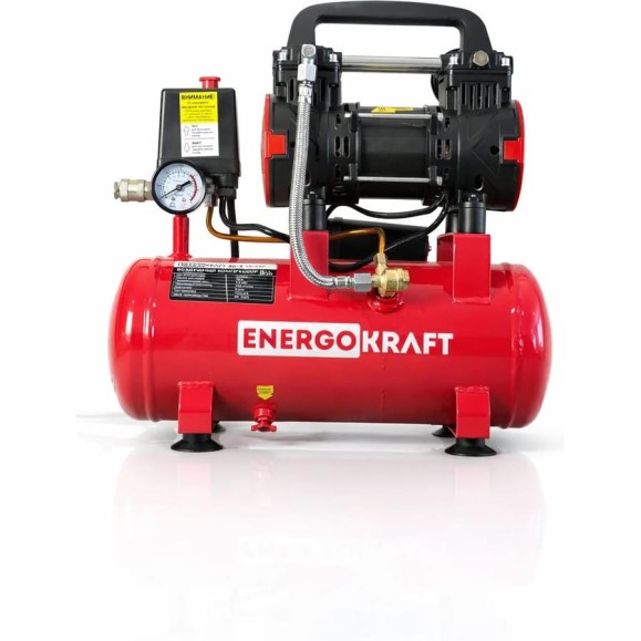 Компрессор ENERGOKRAFT 10 л/ресивер 1500 Вт 240 л/мин AIRMAX 10/240 Kit-4 8 атм безмасляный 00-00003043 Компрессор ENERGOKRAFT 10 л/ресивер 1500 Вт 240 л/мин AIRMAX 10/240 Kit-4 8 атм безмасляный 00-00003043