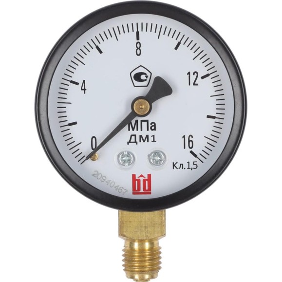 Манометр BD ДМ 1 Т2 100 Р (0-16) МПа, кл.1,5, М20х1,5, IP54 1151111624191787/21