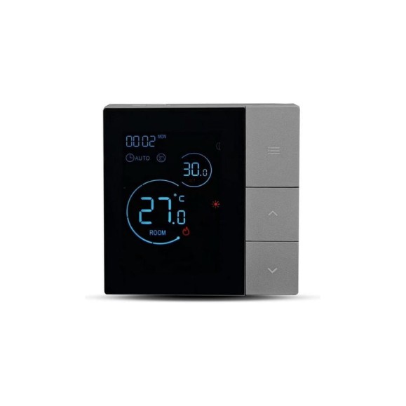 Терморегулятор теплого пола STOUT STE-3003-211732 16А, черный с кнопками RG0094NU9A5FH3 Терморегулятор теплого пола STOUT STE-3003-211732 16А, черный с кнопками RG0094NU9A5FH3