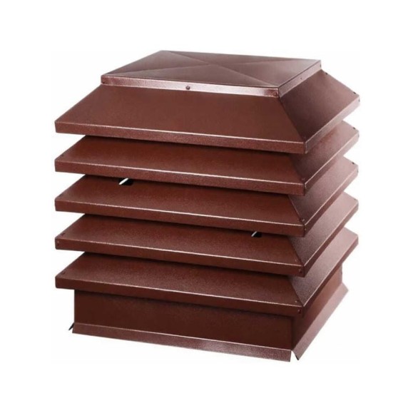 Дымник Модерн ПРОФМЕТСТИЛЬ 520х390х370 RAL 3011 Арт. 1350 Дымник Модерн ПРОФМЕТСТИЛЬ 520х390х370 RAL 3011 Арт. 1350