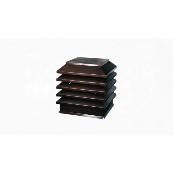 Дымник Модерн ПРОФМЕТСТИЛЬ 390х390х370 RAL 8019 Арт. 1340 Дымник Модерн ПРОФМЕТСТИЛЬ 390х390х370 RAL 8019 Арт. 1340