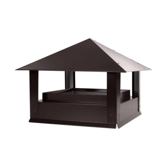 Дымник ПРОФМЕТСТИЛЬ Стандарт 520x520x450 RAL 8019 Арт. 1326 Дымник ПРОФМЕТСТИЛЬ Стандарт 520x520x450 RAL 8019 Арт. 1326