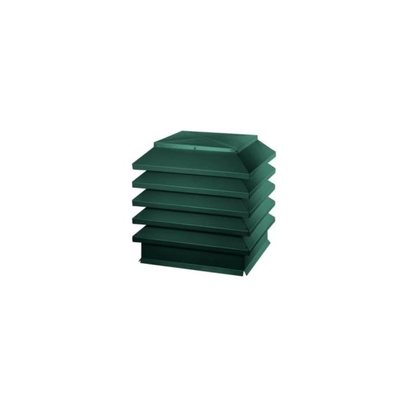 Дымник Модерн комбо ПРОФМЕТСТИЛЬ 520х390х370 RAL 6005 Арт. 1393 Дымник Модерн комбо ПРОФМЕТСТИЛЬ 520х390х370 RAL 6005 Арт. 1393