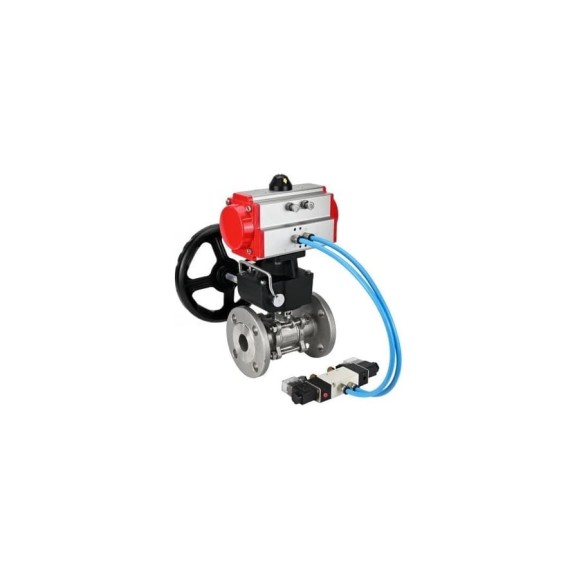 Шаровой кран DN.ru КШФПТ.304.180 Ду40 Ру40, фланц., PTFE, с пн.приводом DA-065, пн.распред PND1-S2EM-52-2-T10-220VAC и руч.дубл. HDM-1 D160-81374 Шаровой кран DN.ru КШФПТ.304.180 Ду40 Ру40, фланц., PTFE, с пн.приводом DA-065, пн.распред PND1-S2EM-52-2-T10-220VAC и руч.дубл. HDM-1 D160-81374