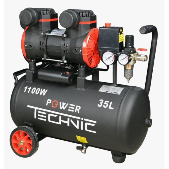 Компрессор POWER TECHNIC безмасляный малошумный с фильтром влагоотделителем ACL240/035 Компрессор POWER TECHNIC безмасляный малошумный с фильтром влагоотделителем ACL240/035