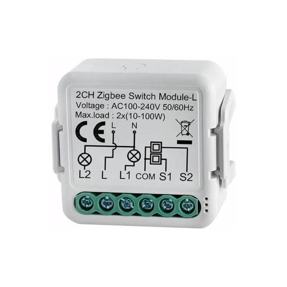 Умный выключатель SmartButler 2 канала (Zigbee, 230В, 2х0,5A, без нейтрали) SB020300(1) Умный выключатель SmartButler 2 канала (Zigbee, 230В, 2х0,5A, без нейтрали) SB020300(1)