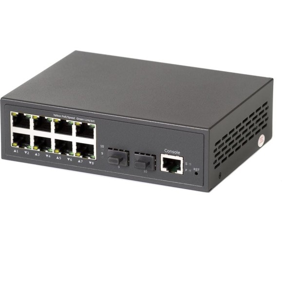 Коммутатор Netlink NL-SW-2L-8TP2S Layer 2+ managed PoE switch: 2_1G/2.5G SFP slots + 8_10/100/1000M RJ45 PoE ports 120W УТ-00003707 Коммутатор Netlink NL-SW-2L-8TP2S Layer 2+ managed PoE switch: 2_1G/2.5G SFP slots + 8_10/100/1000M RJ45 PoE ports 120W УТ-00003707