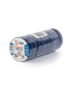 Изолента ЭРА SET1510Blue ПВХ, набор, синяя, 15 мм, 10 м, 10 шт. Б0062903 Изолента ЭРА SET1510Blue ПВХ, набор, синяя, 15 мм, 10 м, 10 шт. Б0062903
