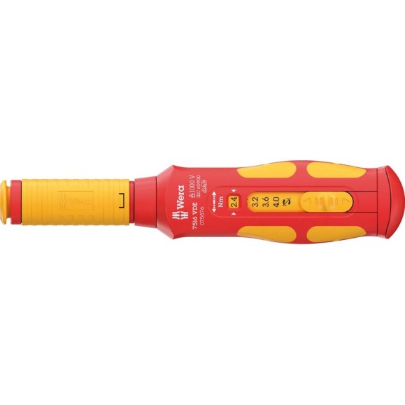 Отвёртка динамометрическая WERA 7516 Safe-Torque VDE Kraftform 2.4 / 2.8 / 3.2 / 3.6 / 4.0 Нм WE-075876 Отвёртка динамометрическая WERA 7516 Safe-Torque VDE Kraftform 2.4 / 2.8 / 3.2 / 3.6 / 4.0 Нм WE-075876