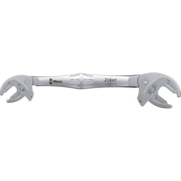 Двусторонний рожковый ключ с самонастройкой WERA 6006 Joker XS/S 7; 8; 9; 10 мм x 1/4; 5/16; 3/8 x 10; 11; 12; 13 мм x 7/16; 1/2 x 161 мм WE-020330