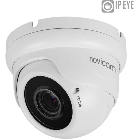 Камера видеонаблюдения IP купольная Novicam BASIC 37 1/2.9 CMOS, 3 Мп 30 к/с, вариофокальный 2.8-12 мм, ИК 30 м, PoE уличная всепогодная v. 1549 Камера видеонаблюдения IP купольная Novicam BASIC 37 1/2.9 CMOS, 3 Мп 30 к/с, вариофокальный 2.8-12 мм, ИК 30 м, PoE уличная всепогодная v. 1549