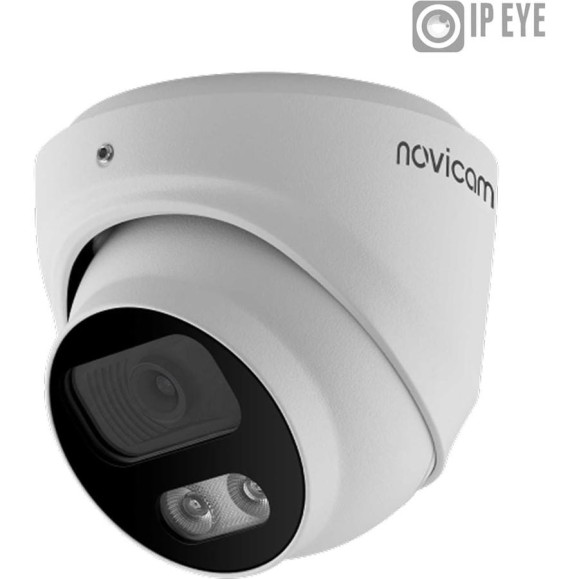 Камера видеонаблюдения IP купольная Novicam BASIC 52 1/2.8 CMOS SONY IMX 335, 5 Мп 25 к/с, 2.8мм, IP67, ИК 25 м, PoE уличная всепогодная v. 1521 Камера видеонаблюдения IP купольная Novicam BASIC 52 1/2.8 CMOS SONY IMX 335, 5 Мп 25 к/с, 2.8мм, IP67, ИК 25 м, PoE уличная всепогодная v. 1521