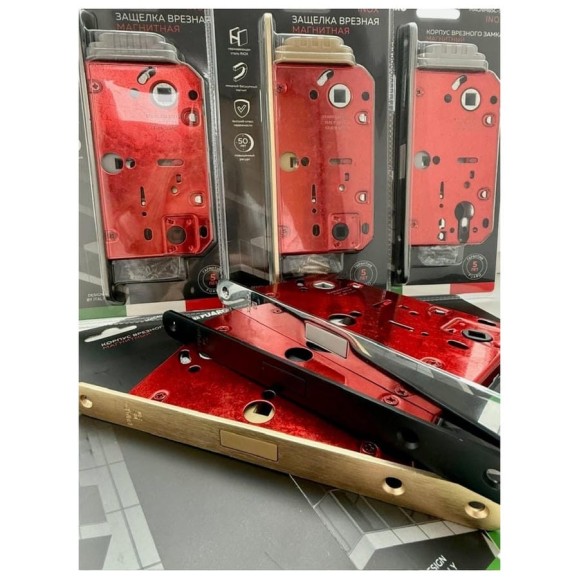 Корпус врезного замка Fuaro MAGNM85C-50/BL INOX BL-24 черный (блистер) 60277