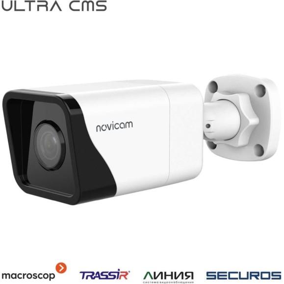 Камера видеонаблюдения IP цилиндрическая Novicam ULTRA 53S 1/2.8 STARVIS CMOS, 5 Мп 25 к/с, 2.8 мм, ИК 40 м, PoE уличная всепогодная v. 1001V Камера видеонаблюдения IP цилиндрическая Novicam ULTRA 53S 1/2.8 STARVIS CMOS, 5 Мп 25 к/с, 2.8 мм, ИК 40 м, PoE уличная всепогодная v. 1001V