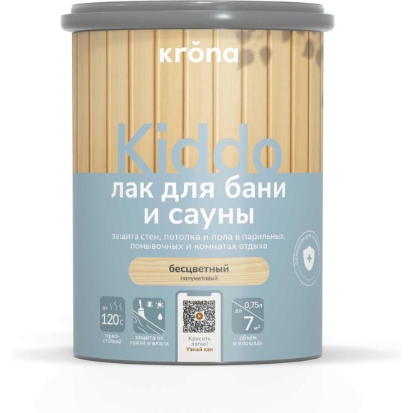 Лак для бани и сауны KRONA KIDDO 0,75л 66323354 Лак для бани и сауны KRONA KIDDO 0,75л 66323354