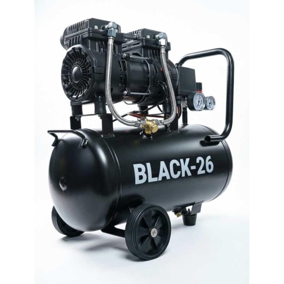 Компрессор PROKRESSPOWER 24 л/ресивер 1800 Вт 300 л/мин Black- 26 PROKRESS power 8 атм безмасляный 00-00002671