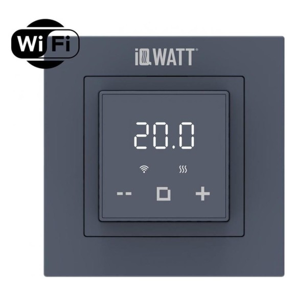 Терморегулятор IQWATT IQ Thermostat D Wi-Fi (графит) 102729 Терморегулятор IQWATT IQ Thermostat D Wi-Fi (графит) 102729
