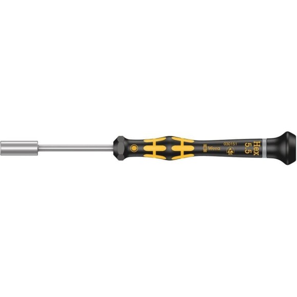Отвёртка торцевая антистатическая прецизионная WERA 1569 ESD Kraftform Micro 5.5 x 60 мм, с внутренним шестигранником WE-030151 Отвёртка торцевая антистатическая прецизионная WERA 1569 ESD Kraftform Micro 5.5 x 60 мм, с внутренним шестигранником WE-030151