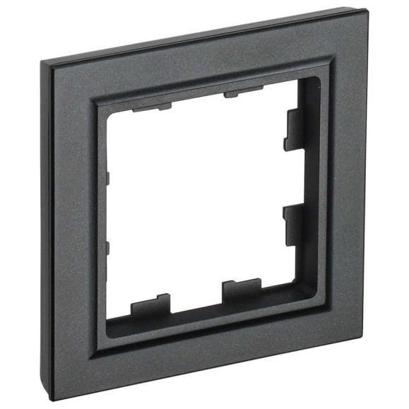 1-местная рамка IEK Brite ру-1-брч черный BR-M12-K02