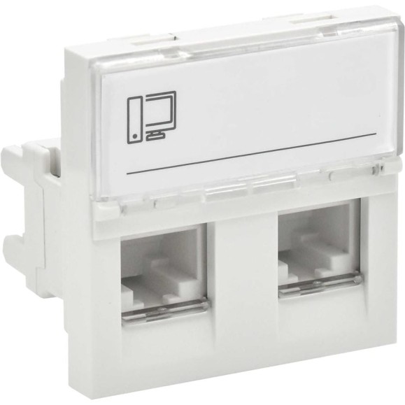Розетка IEK PRIMER РКИ-22-00-П-5 RJ45 кат.5E (2м/2вх) бел. PR-KK40D-RI-0-2-2C5EU-K01 Розетка IEK PRIMER РКИ-22-00-П-5 RJ45 кат.5E (2м/2вх) бел. PR-KK40D-RI-0-2-2C5EU-K01