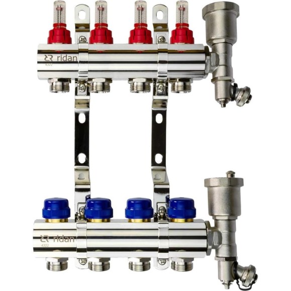 Коллектор+кронштейн+торцевая секция Ридан FHF-4RF set 088U0724R