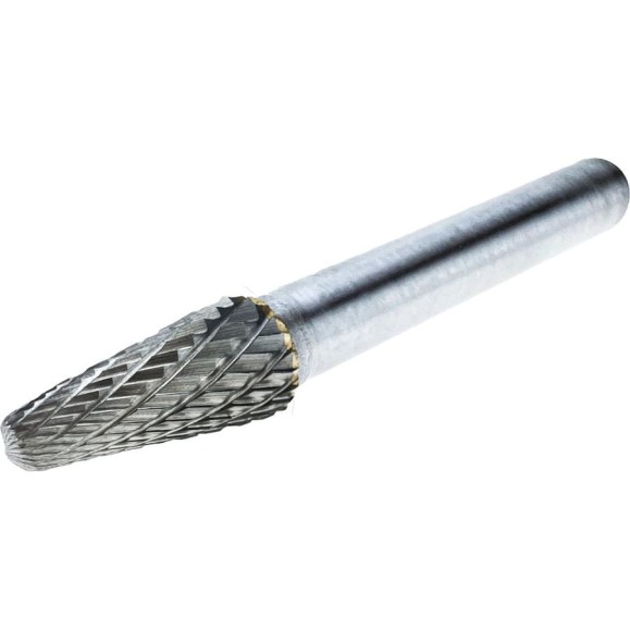 Бор-фреза твердосплавная Diamond Industrial тип F 10х20 мм S=6 мм параболическая DIDBFF1020 Бор-фреза твердосплавная Diamond Industrial тип F 10х20 мм S=6 мм параболическая DIDBFF1020