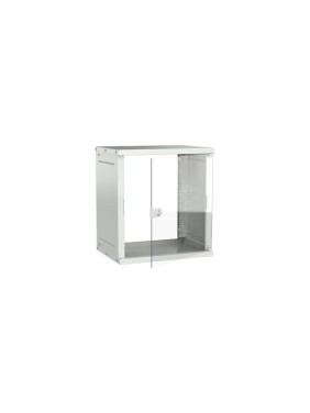 Шкаф настенный GENERICA 12U 600х450мм стеклянная дверь серый LWE3-12U64-GF-G