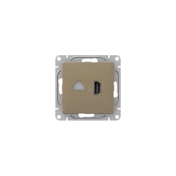 Механизм розетки EKF Эпика HDMI+RJ45 (cat5), шампань UP1-SOC-HDMI-RJ45 Механизм розетки EKF Эпика HDMI+RJ45 (cat5), шампань UP1-SOC-HDMI-RJ45
