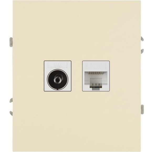 Розетка ЭРА Arktik 16-3110-02 комбинированная RJ45+TV слоновая кость Б0070495