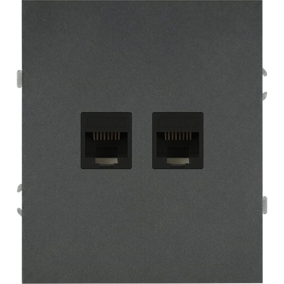 Розетка ЭРА Arktik 16-3108-06 информационная двойная 2XRJ45 графит Б0070489 Розетка ЭРА Arktik 16-3108-06 информационная двойная 2XRJ45 графит Б0070489