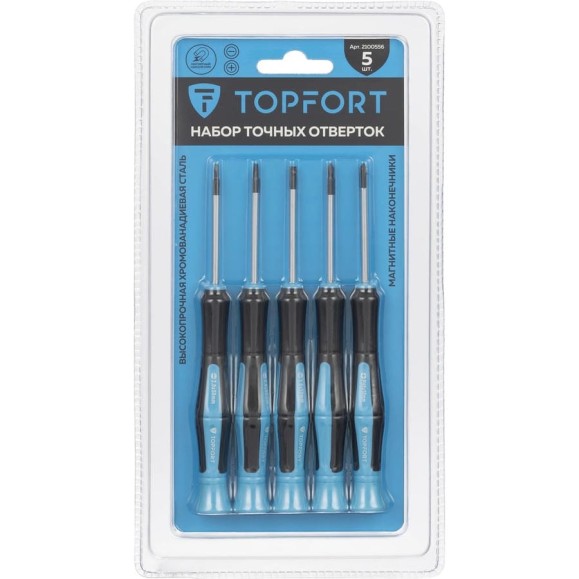 Набор отверток точных 5 шт TOPFORT (547205) 2100556 Набор отверток точных 5 шт TOPFORT (547205) 2100556
