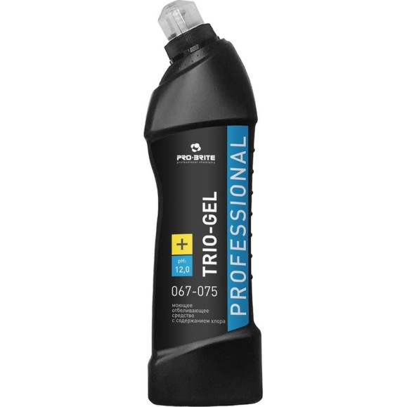 Моющее средство с отбеливающим эффектом PRO-BRITE TRIO-GEL 750 мл, концентрат 067-075 605248 Моющее средство с отбеливающим эффектом PRO-BRITE TRIO-GEL 750 мл, концентрат 067-075 605248