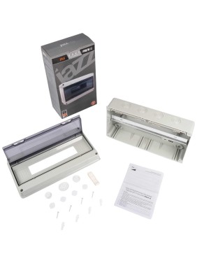 Распределительный бокс модульный навесной Jazzway PDB/W 4018 серый с прозрачной крышкой 18 модулей 5072121