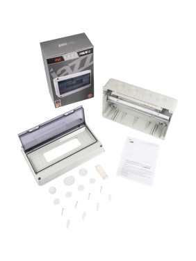 Распределительный бокс модульный навесной Jazzway PDB/W 4015 серый с прозрачной крышкой 15 модулей 5072107