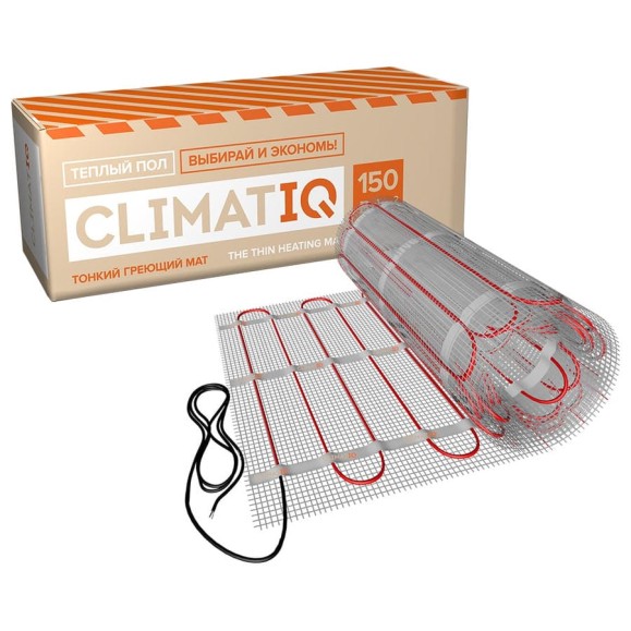 Тонкий самоклеящийся греющий мат IQWATT CLIMATIQ для установки в слой плиточного клея для любого керамического покрытия толщиной не более 10 мм CLIMATIQ MAT 2400 Вт 16,0 м.к 206159 Тонкий самоклеящийся греющий мат IQWATT CLIMATIQ для установки в слой плиточного клея для любого керамического покрытия толщиной не более 10 мм CLIMATIQ MAT 2400 Вт 16,0 м.к 206159