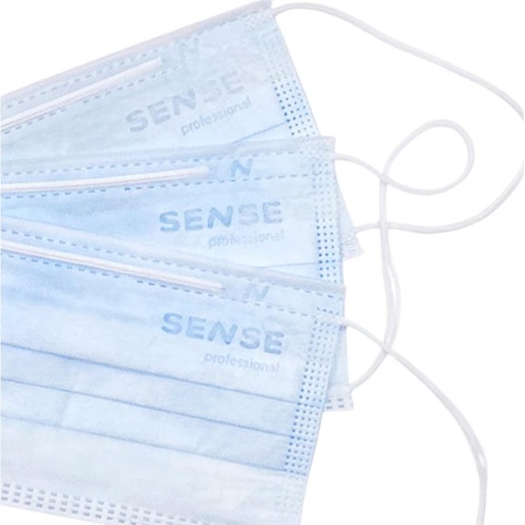 Маски медицинские ОФИСМАГ SENSE одноразовые, 50 штук короб, 3-х слойные мелтблаун, голубые, шк 10605 631683 Маски медицинские ОФИСМАГ SENSE одноразовые, 50 штук короб, 3-х слойные мелтблаун, голубые, шк 10605 631683
