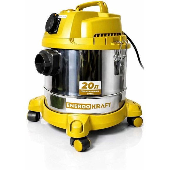 Пылесос строительный ENERGOKRAFT 20 л 1600 Вт VC-1600/20 PRO желтый 00-00001187 Пылесос строительный ENERGOKRAFT 20 л 1600 Вт VC-1600/20 PRO желтый 00-00001187
