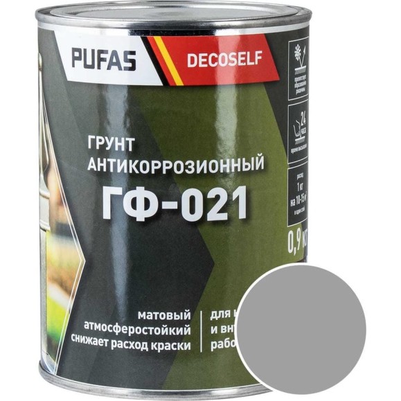Грунт Pufas ГФ-021 серая Decoself 0,9кг тов-200078 Грунт Pufas ГФ-021 серая Decoself 0,9кг тов-200078