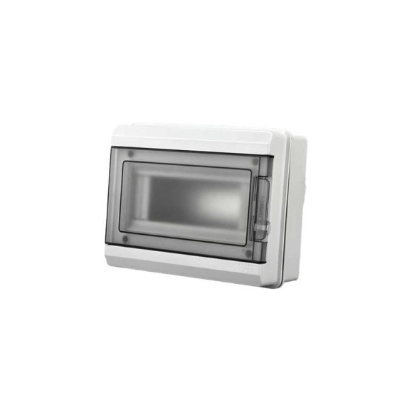Распределительный бокс модульный навесной Jazzway PDB/W 3008 серый, с прозрачной крышкой, 8 модулей 5071988