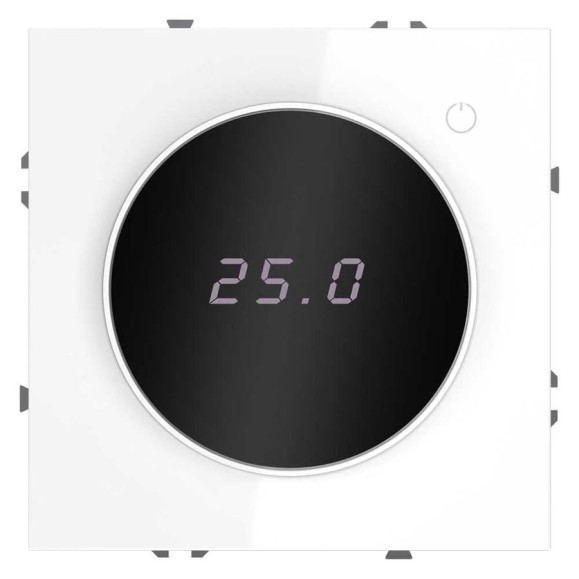 Терморегулятор электронный Voltum S70 с индикацией и датчиком, для теплого пола, (белый глянцевый) VLS070101