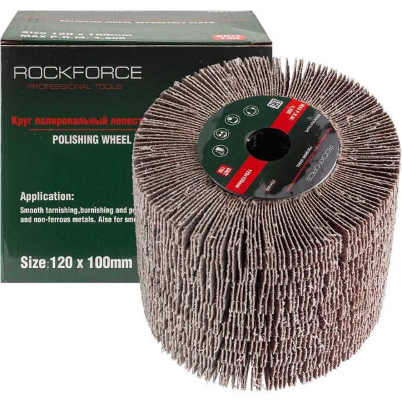 Насадка шлифовальная лепестковая 120x100 мм Rockforce RF-FD4100S Насадка шлифовальная лепестковая 120x100 мм Rockforce RF-FD4100S