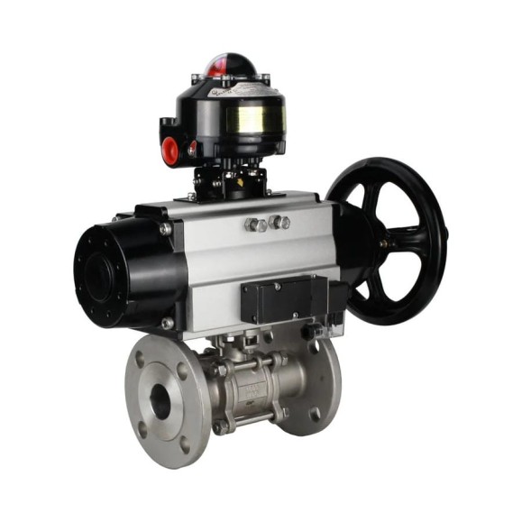 Кран шаровой DN.ru КШФПТ.304.180 Ду20 Ру40, фланцевый, PTFE, пневмопривод DA-052, пневмораспределитель PND1-S2EM-52-2-T08-220VAC, БКВ LSB-210-02NM12-220/24 D160-81081 Кран шаровой DN.ru КШФПТ.304.180 Ду20 Ру40, фланцевый, PTFE, пневмопривод DA-052, пневмораспределитель PND1-S2EM-52-2-T08-220VAC, БКВ LSB-210-02NM12-220/24 D160-81081