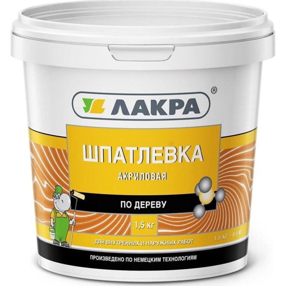 Шпатлевка по дереву Береза 1.5 кг Лакра 0008059 Шпатлевка по дереву Береза 1.5 кг Лакра 0008059