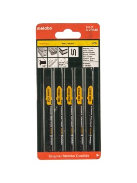 Пилки T119BO по дереву Classic 5 шт. (51х2 мм; HCS) Metabo 623646000