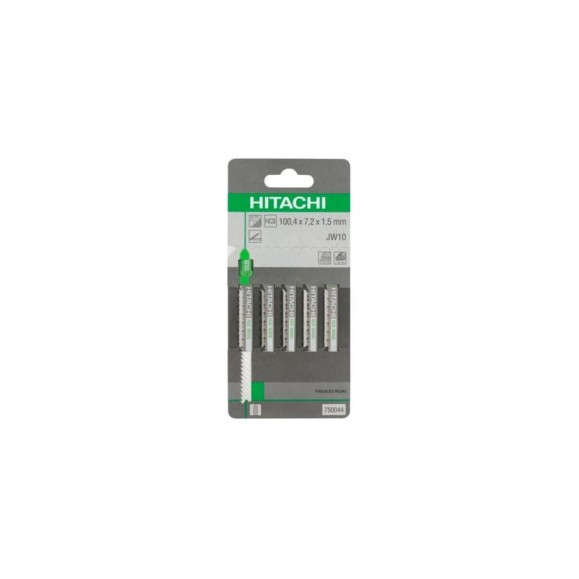 Пилки для лобзика 5шт JW10 HCS/T101B/75 мм, пластик, фанера Hitachi HTC-750044