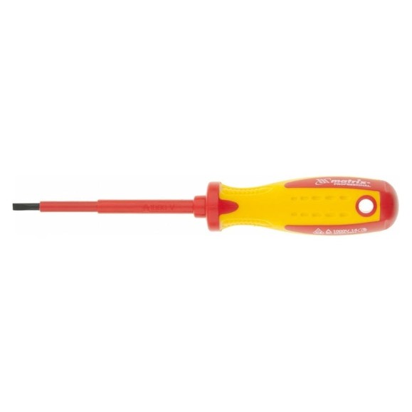 Отвертка Insulated SL3,0x80 мм MATRIX CrMo, до 1000 В, двухкомп. рукоятка// PROFESSIONAL 12914