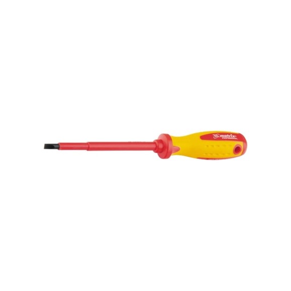 Отвертка Insulated SL4,0x100 мм MATRIX CrMo, до 1000 В, двухкомп.рукоятка// PROFESSIONAL 12916