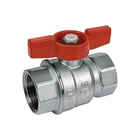 Шаровой кран Giacomini латунь хром R251D 32 Ру35 ВР бабочка R251X006 007-0890