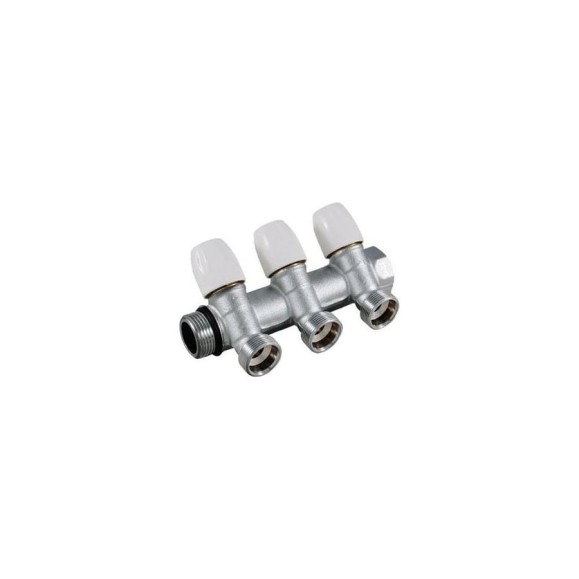 Коллектор Tiemme Maxima НВ, 3/4", с вентилями, 5 выходов, 1/2", Н 36 мм, хром 1860010 Коллектор Tiemme Maxima НВ, 3/4", с вентилями, 5 выходов, 1/2", Н 36 мм, хром 1860010